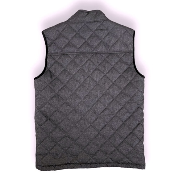 American Stitch Charcoal Gray Diamond Quilted Button Zip Front Vest Men’s Medium - Picture 7 of 7